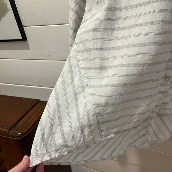 HABITAT clothes to live in - 100% Linen Striped Shirt - Size L ☀️ - Picture 5 of 10